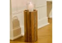 Dekoleidenschaft Bodenwindlicht Windlichtsäule Rustikal Holz Kerzenhalter Bild 1