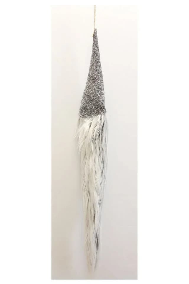 Dekohänger aus Plüsch in Grau für Weihnachten, Wand und Tür - Bild 3