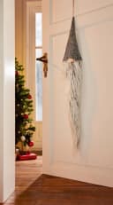 Dekohänger aus Plüsch in Grau für Weihnachten, Wand und Tür Bild 5