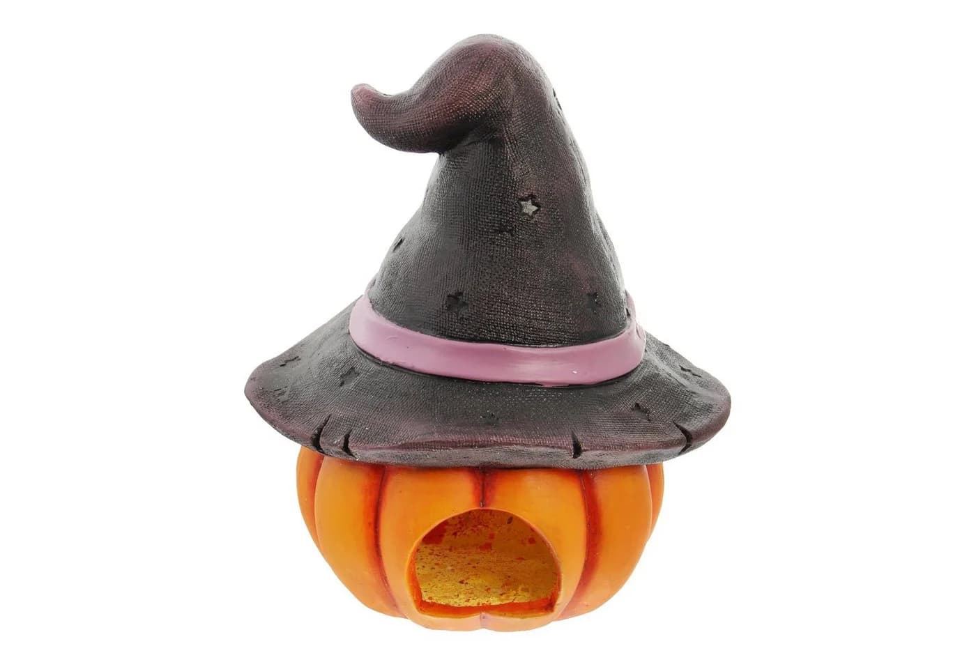 Dekoleidenschaft Windlicht "Hexenhut" Halloween Kürbis Orange - Bild 5