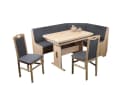 Stolebaenk Eckbankgruppe Bremen MANITI Beige mit Tisch und 2 Stühlen Bild 2