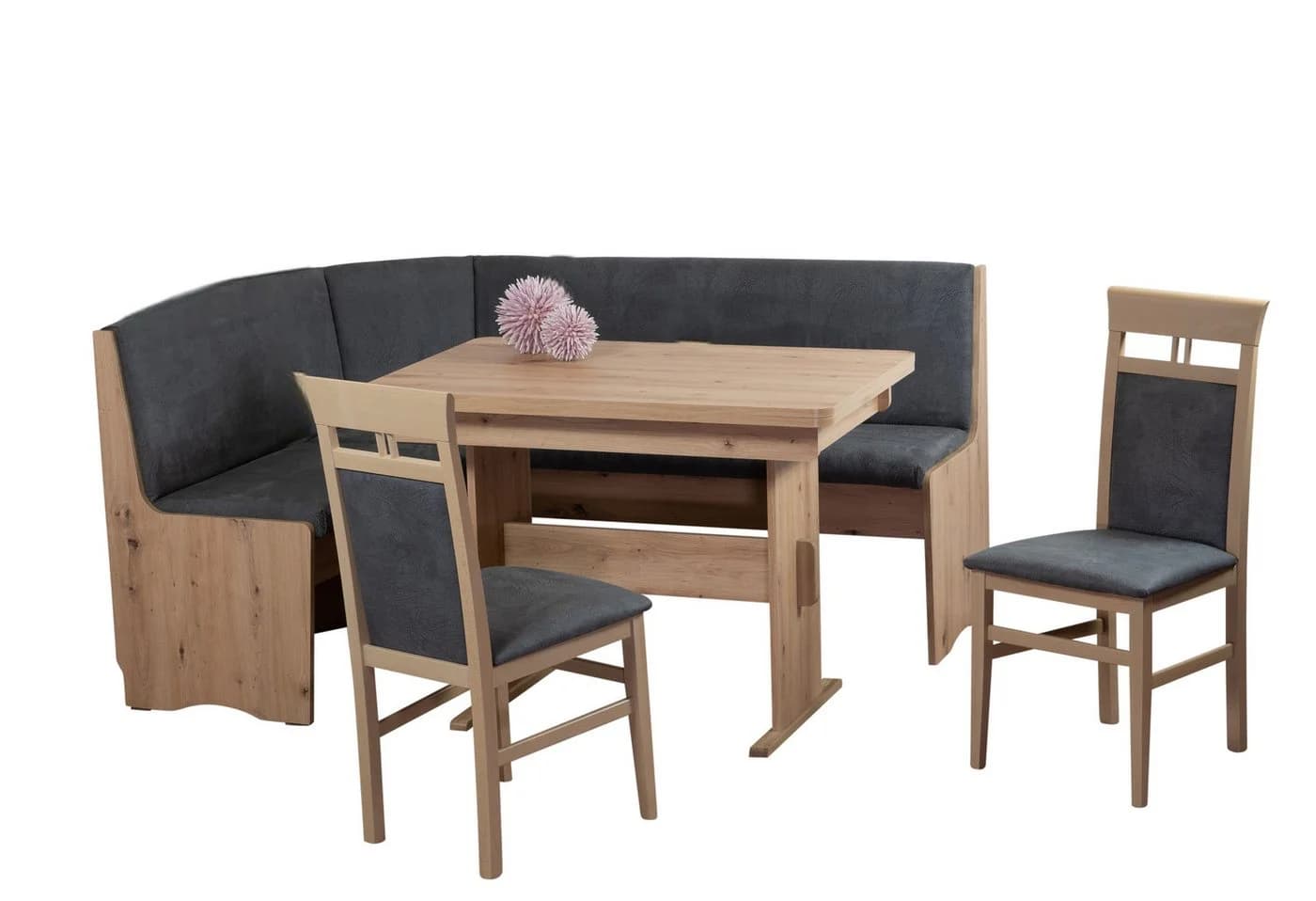 Stolebaenk Eckbankgruppe Duisburg Artisan mit Staufach und Massivholzstühlen - Bild 2