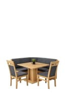 Stolebaenk Eckbankgruppe Lügde Set mit Tisch & 2 Stühlen Grau Bild 2