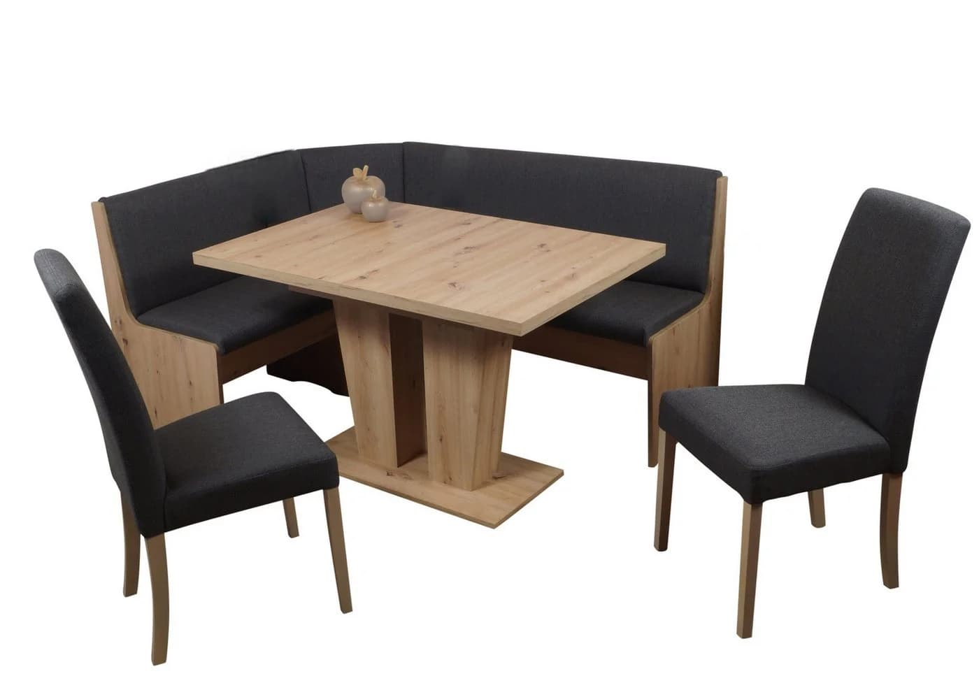 Stolebaenk Eckbankgruppe Duisburg Artisan mit Staufach und Massivholz-Stühlen - Bild 2