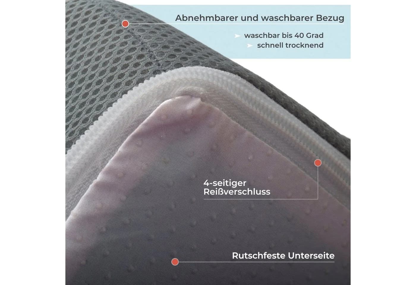 JEKATEX MULTIFLEX 3-Zonen Komfort Topper - 90x200 cm - Bild 5