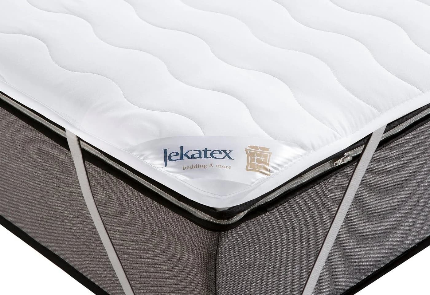 JEKATEX Matratzenauflage Weiß mit Eckgummis - Bild 3