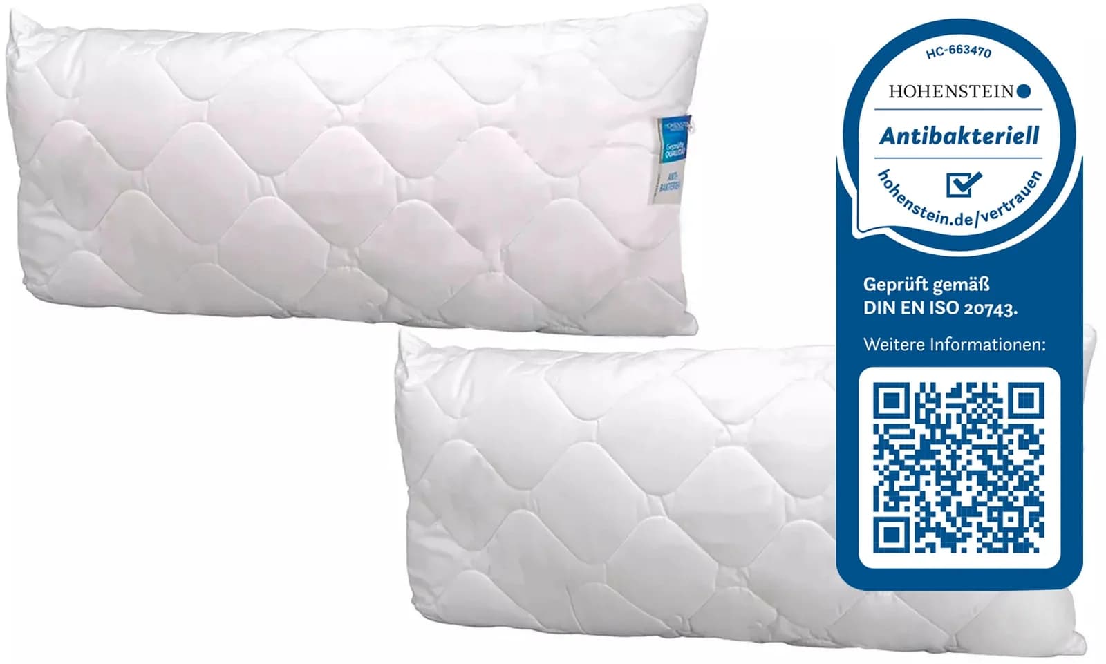 Jekatex Microfaserkissen Antibac Weiß 100% Polyester