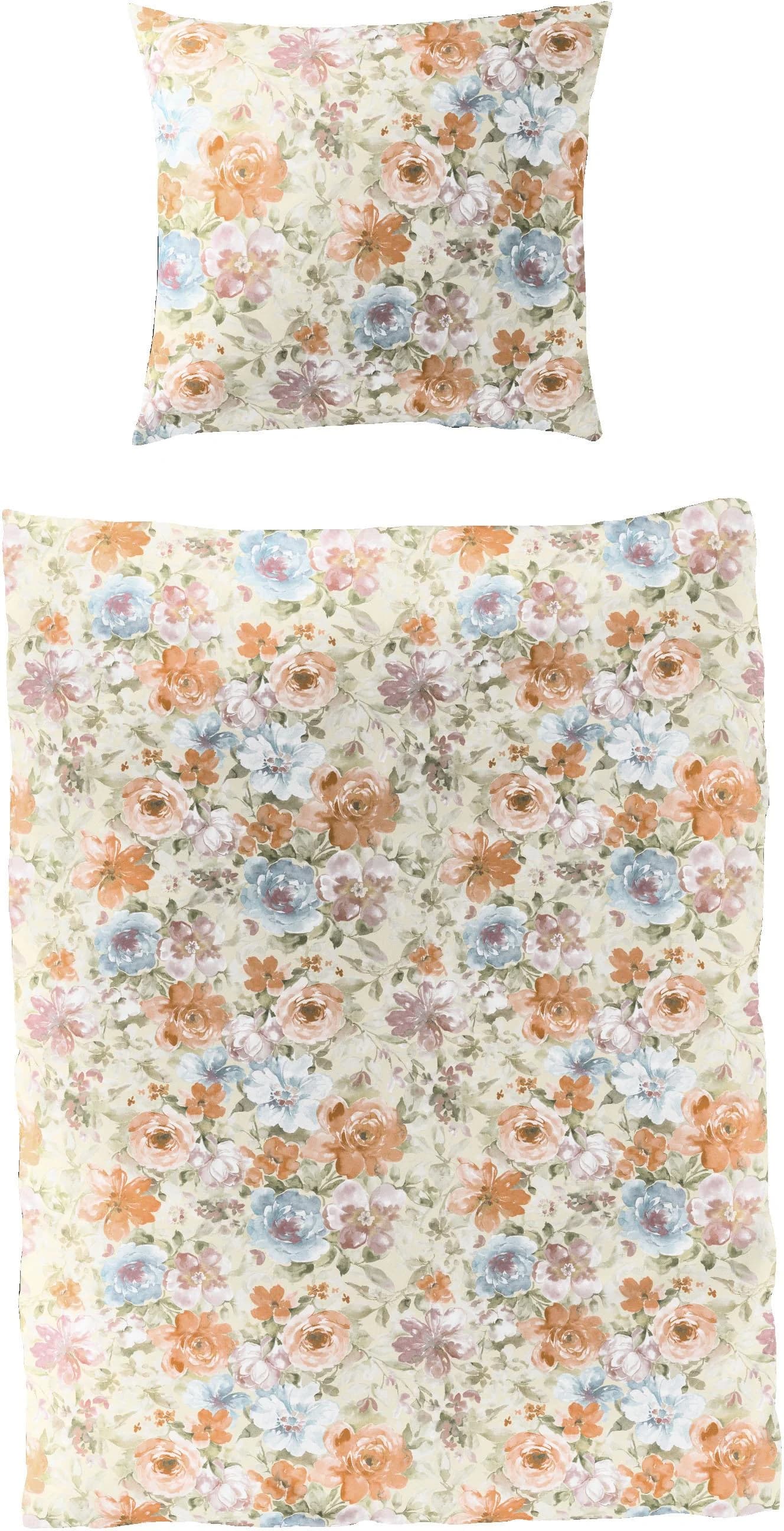 JEKATEX Bettwäsche MAYA Bunt Mako-Satin 100% Baumwolle