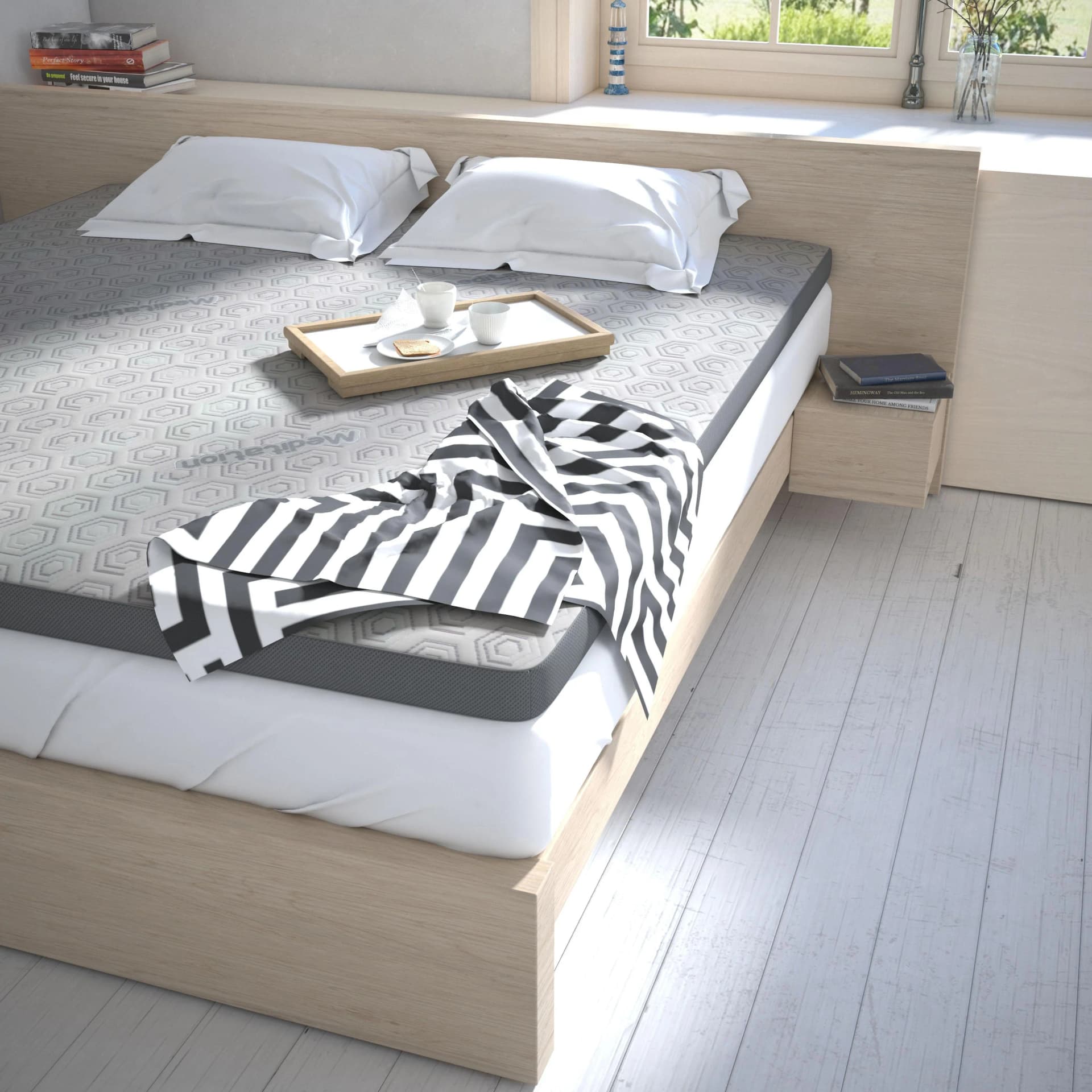 JEKATEX MULTIFLEX 3-Zonen Komfort Topper Weiß Komfortschaum