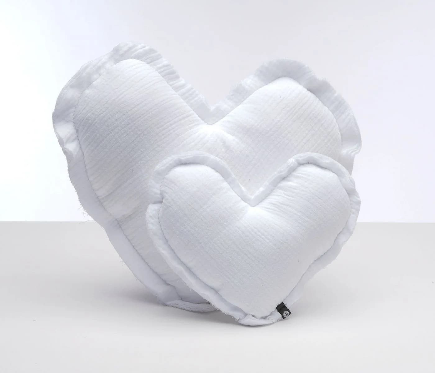 von Herzen Babykissen Musselin Herz Weiß Handarbeit - Bild 2