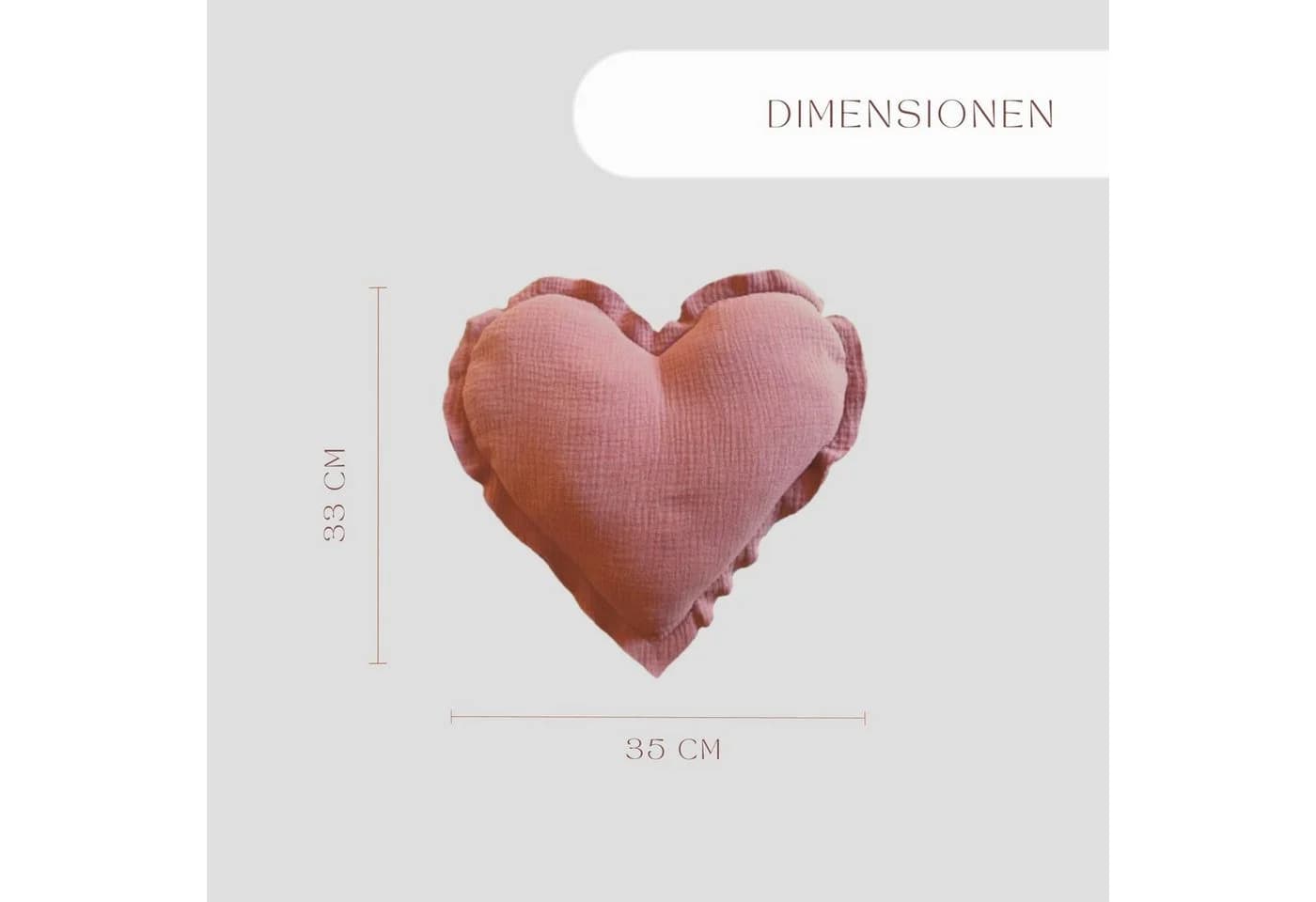 von Herzen Babykissen Herz Musselin 100% Baumwolle - Bild 4