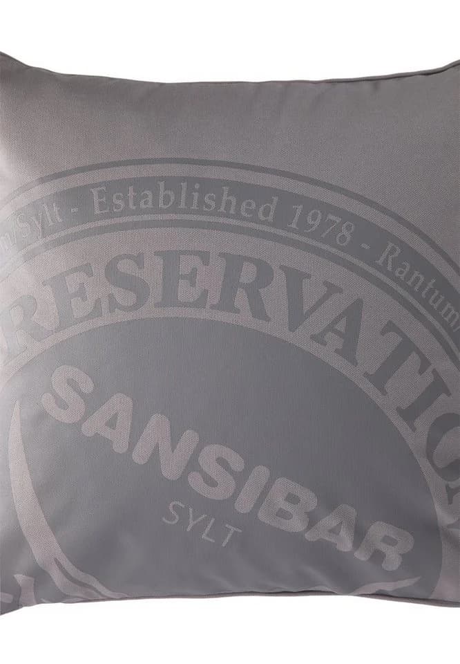 Sansibar Sylt Kissenbezug Reservation Design Grau 45x45 cm