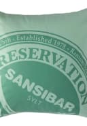 Sansibar Sylt Kissenbezug Reservation Design Grün 45x45 cm Baumwolle Bild 1