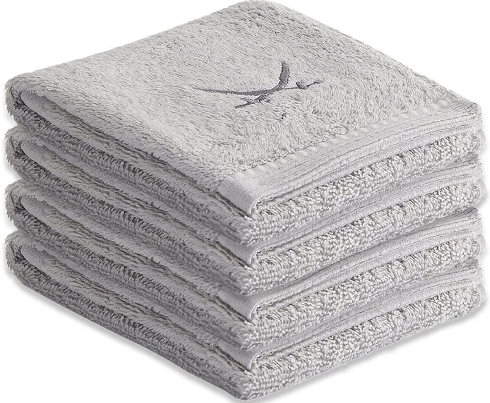 Sansibar Sylt Gästehandtücher 4-tlg. Classic Silber Frottier - Bild 2