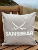 Sansibar Sylt Dekokissen Outdoor Kissen Beige/Weiß 45x45 cm Bild 2