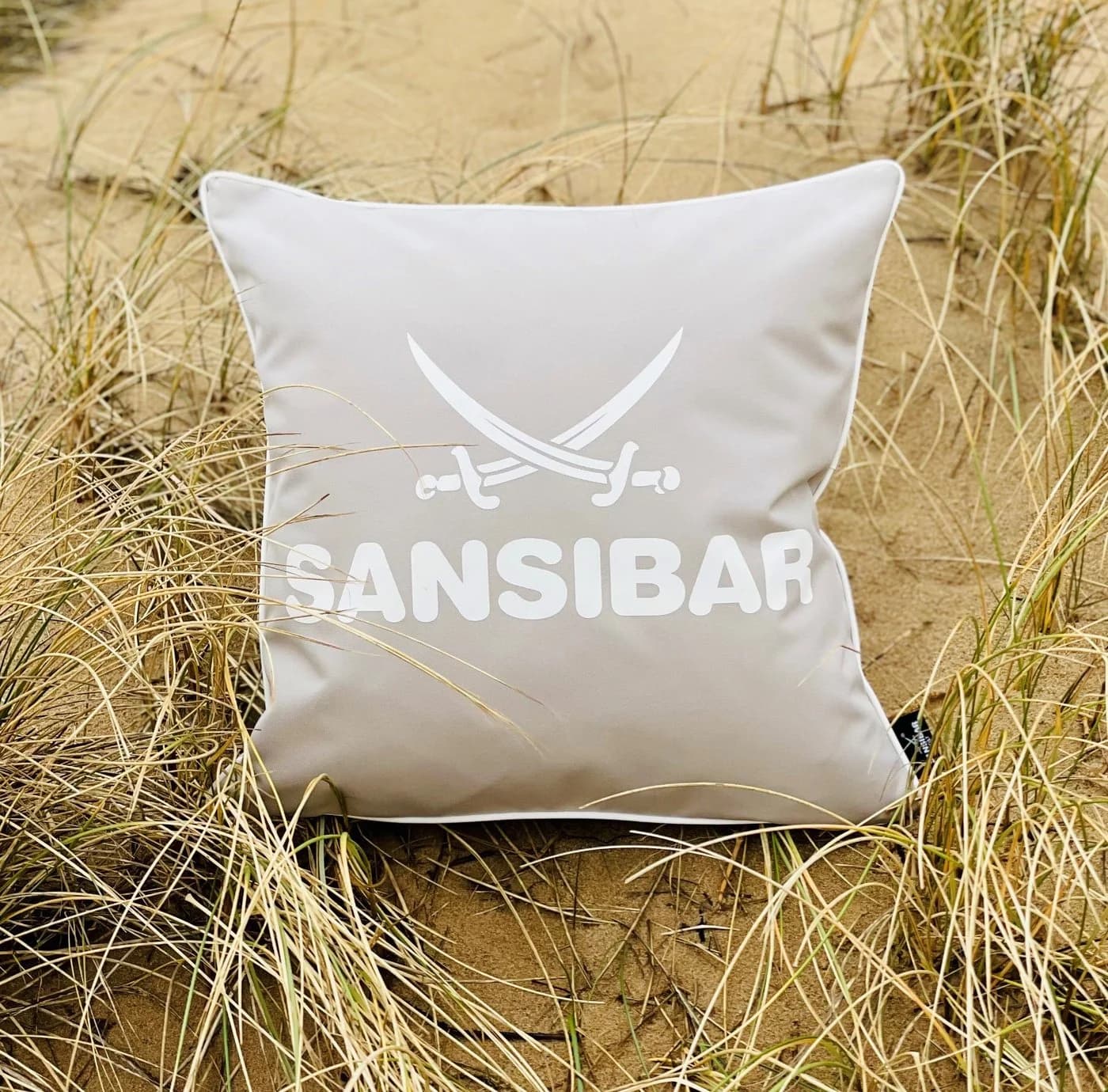 Sansibar Sylt Dekokissen Outdoor Kissen Beige/Weiß 45x45 cm - Bild 3