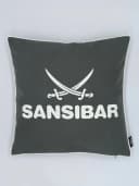 Sansibar Sylt Dekokissen Outdoor Grau/Weiß 45x45 cm Bild 2