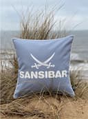 Sansibar Sylt Dekokissen Outdoor Silber/Weiß 45x45 cm Bild 3