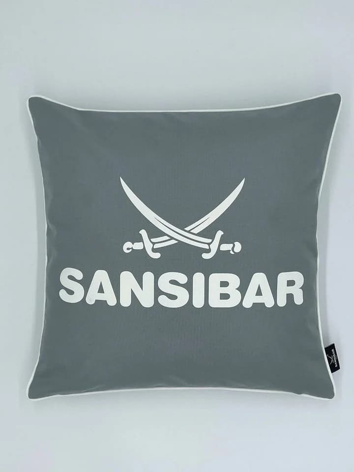 Sansibar Sylt Dekokissen Outdoor Silber/Weiß 45x45 cm - Bild 4