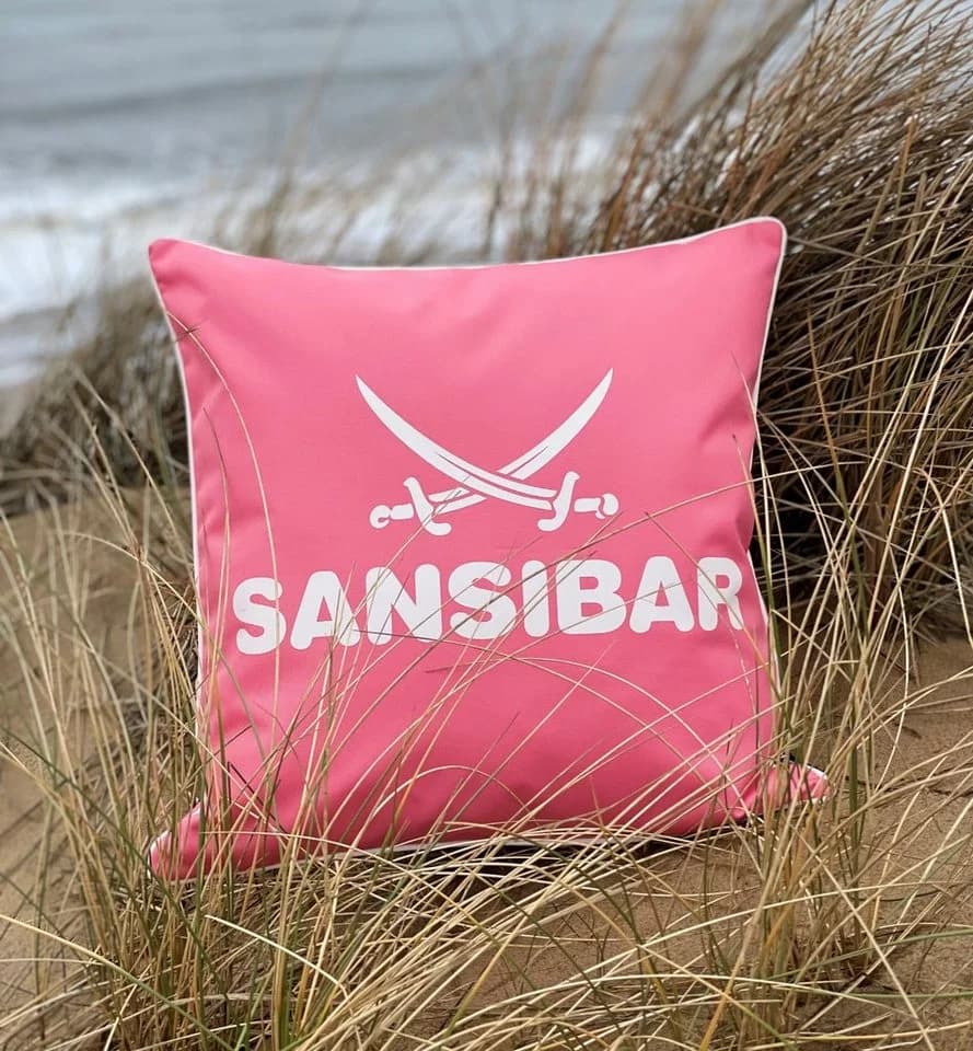 Sansibar Sylt Dekokissen Outdoor Kissen Sansibar Rosa/Weiß - Bild 5