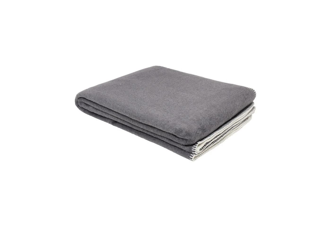 Sansibar Sylt Jacquard Wohndecke Doubleface Grau/Weiß - Bild 5