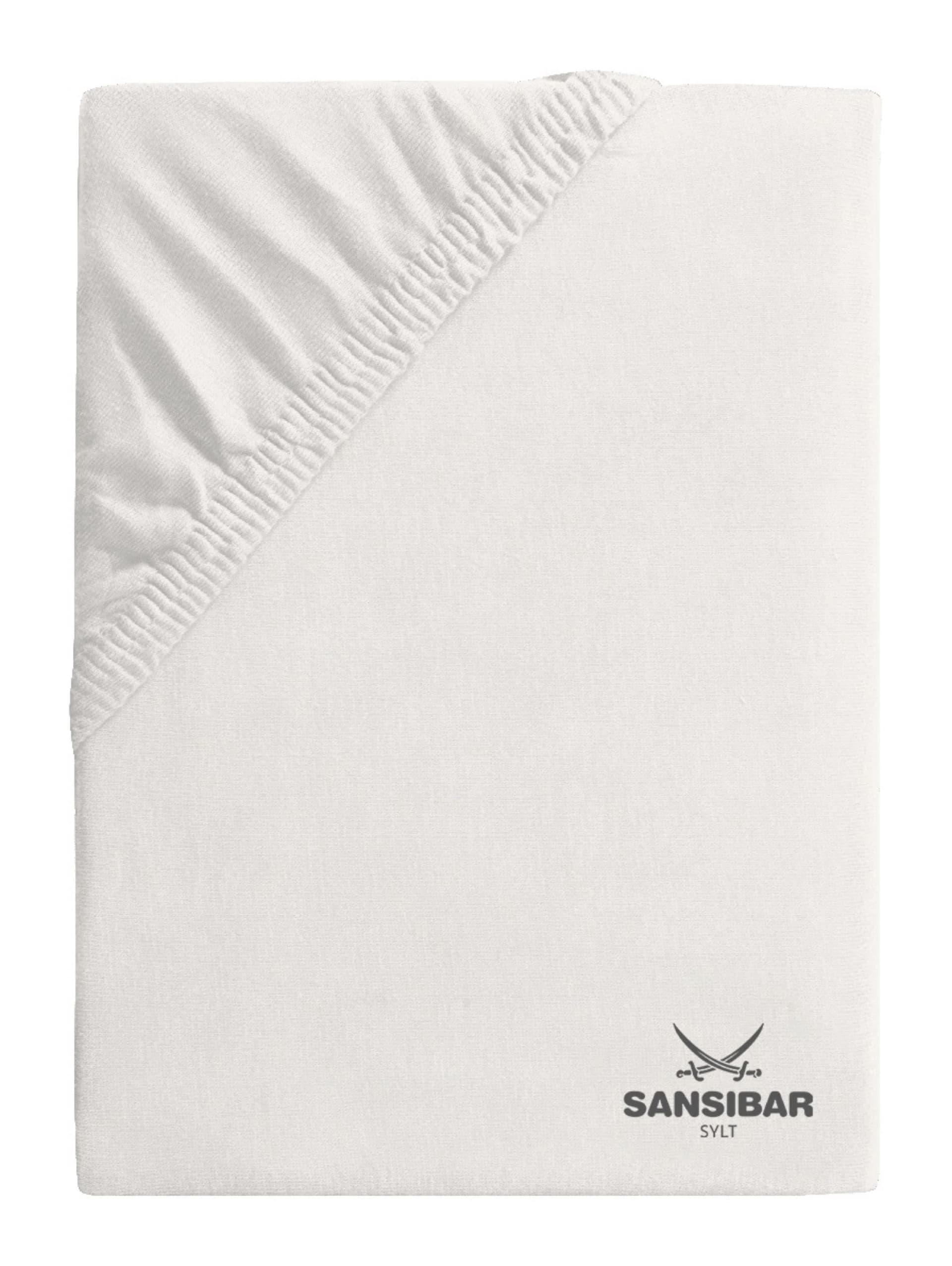 Topperbezug SANSIBAR Jersey Weiß Baumwolle