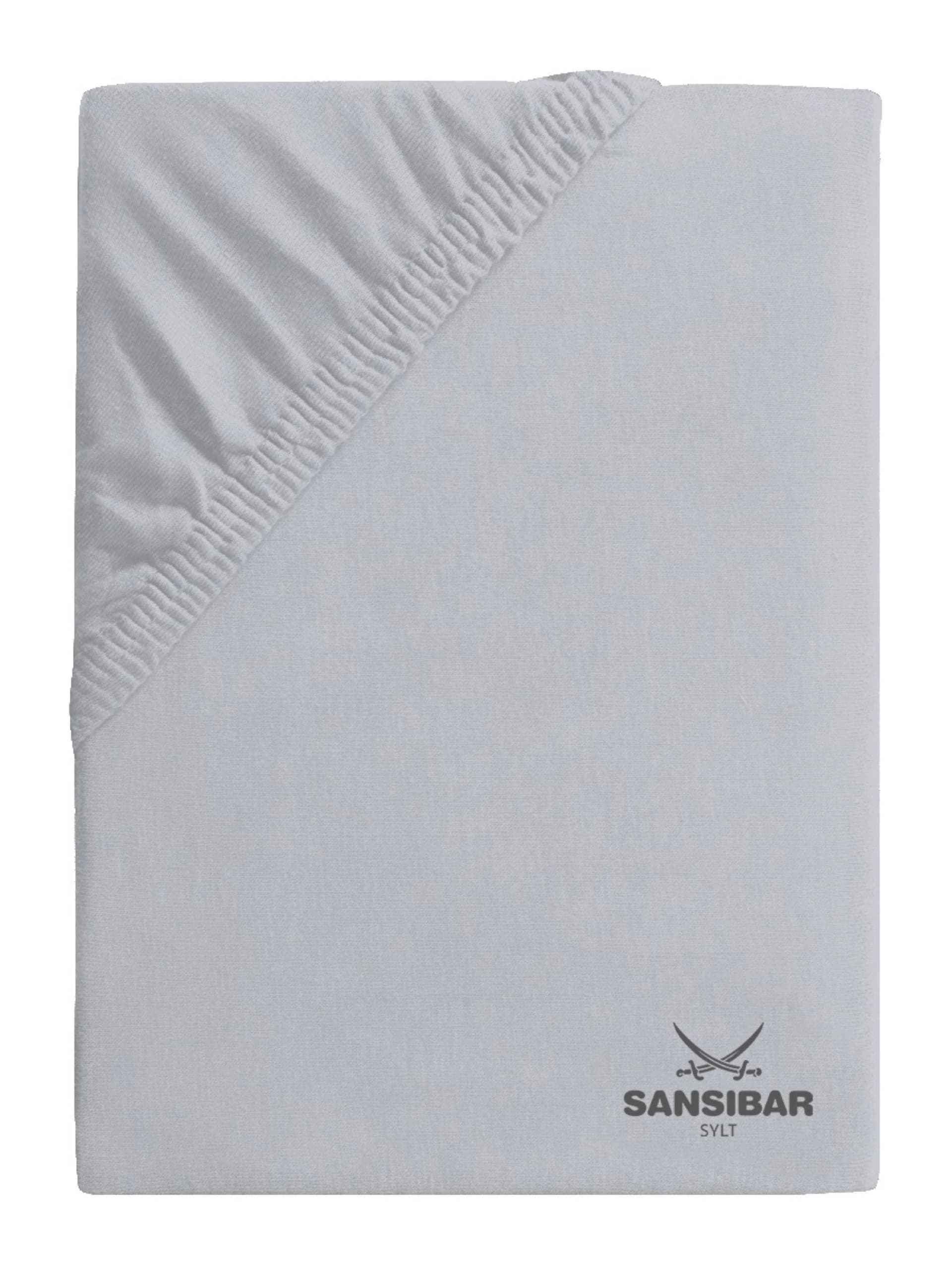 Sansibar Topperbezug Jersey Hellgrau 95% Baumwolle