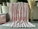 Sansibar Sylt Wohndecke Hochtief Design Kuscheldecke Rosa/Weiß Bild 1
