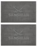 Sansibar Sylt Badmatte 2er Set Grau Hochtiefprägung Baumwolle Bild 2
