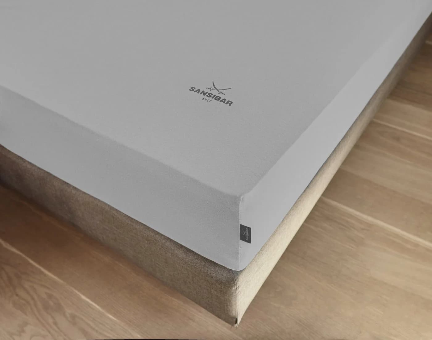 Sansibar Sylt Spannbettlaken Premium Topper Grau Jersey