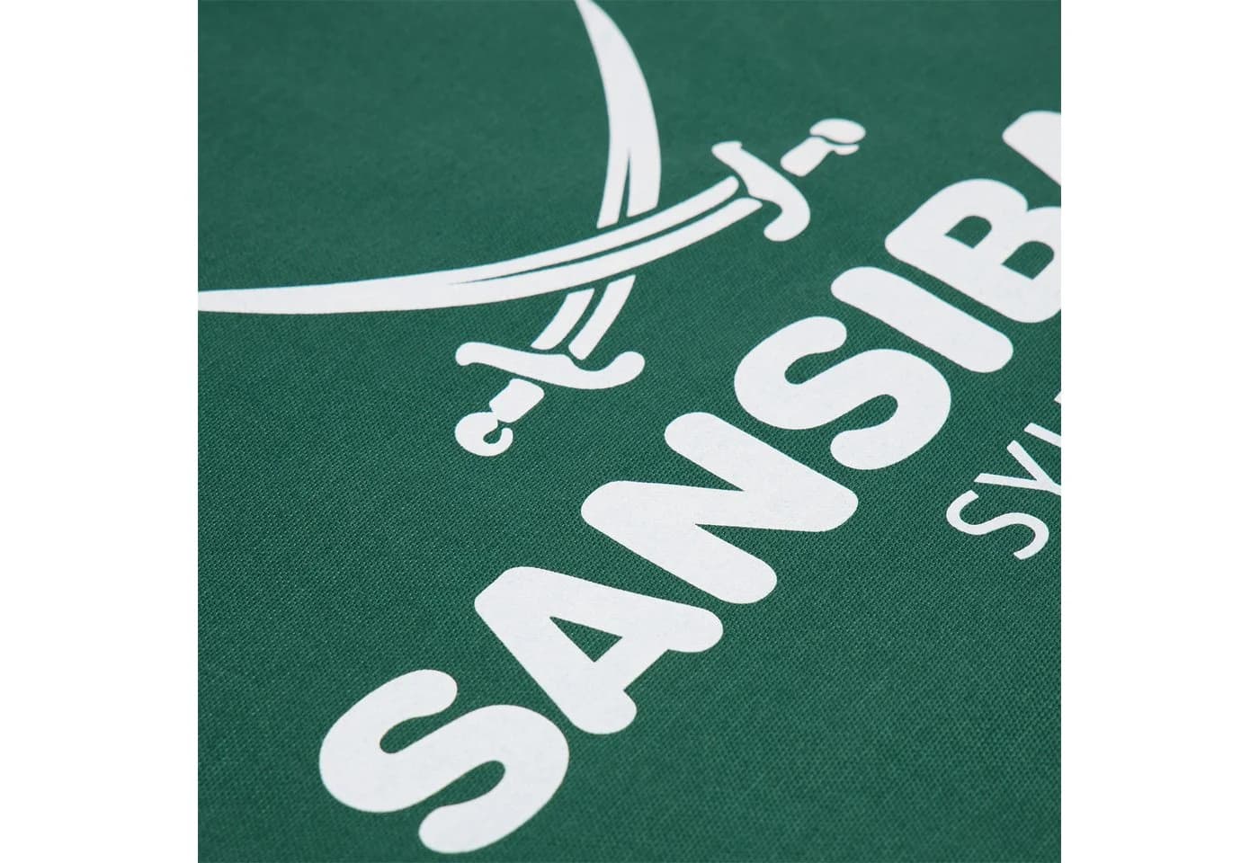 Sansibar Sylt Kissenhülle 45x45 cm Grün/Weiß Baumwolle Logo Druck - Bild 3