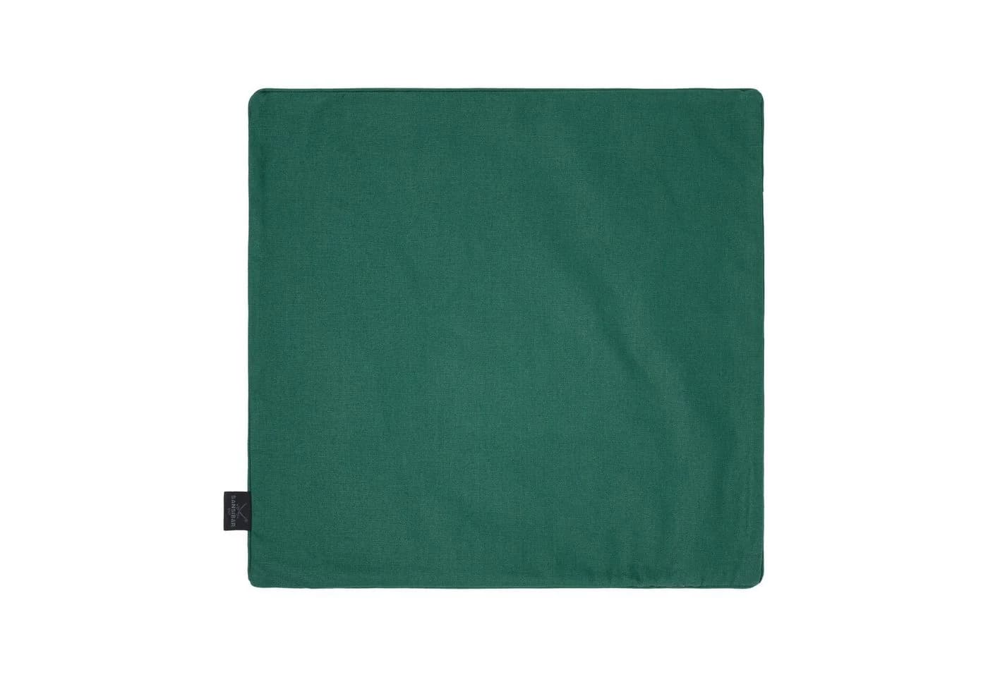 Sansibar Sylt Kissenhülle 45x45 cm Grün/Weiß Baumwolle Logo Druck - Bild 4