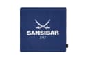 Sansibar Sylt Kissenhülle 45x45 cm Blau/Weiß Logo Druck Bild 2