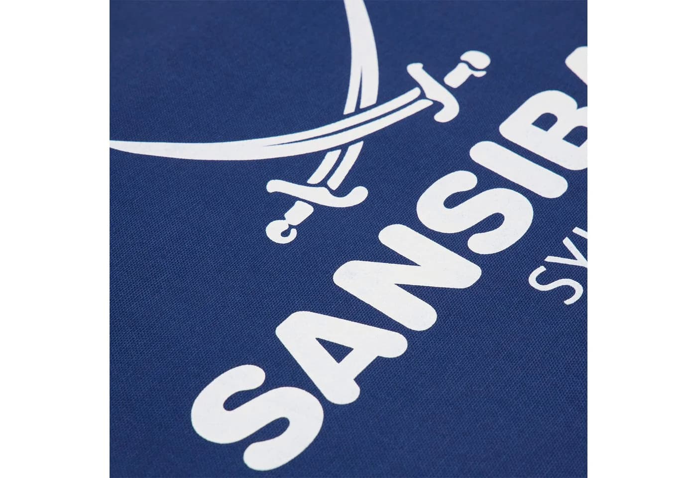 Sansibar Sylt Kissenhülle 45x45 cm Blau/Weiß Logo Druck - Bild 3