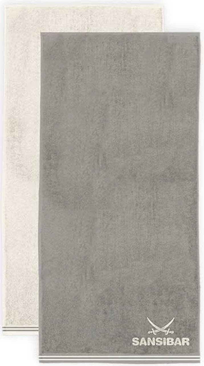Sansibar Duschtuch Doubleface 100% Baumwolle Taupe/Sand 500g/m²