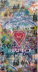 Sansibar Sylt Strandtuch Respect Bunt Velours Bild 2