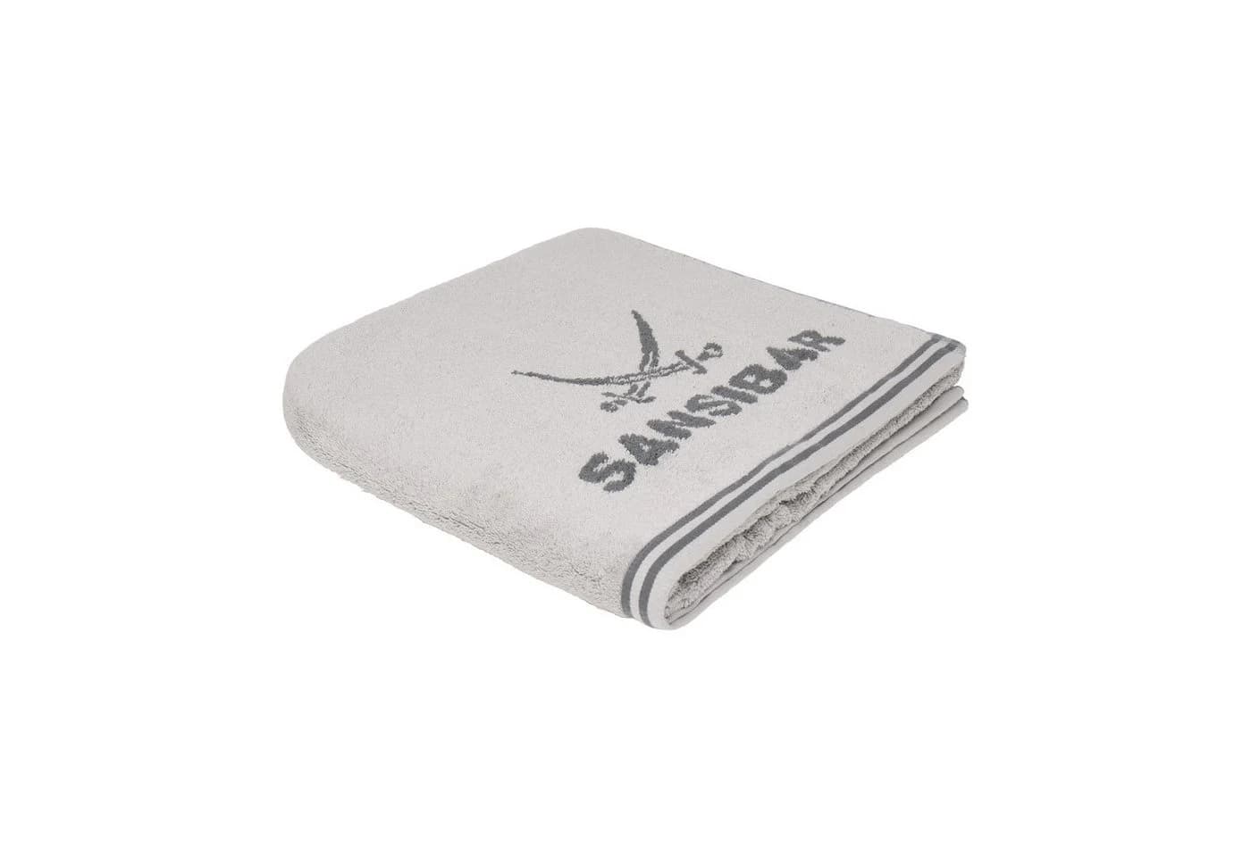 Sansibar Sylt Duschtuch Badetuch Frottier-Serie Doubleface Silber/Anthrazit - Bild 4