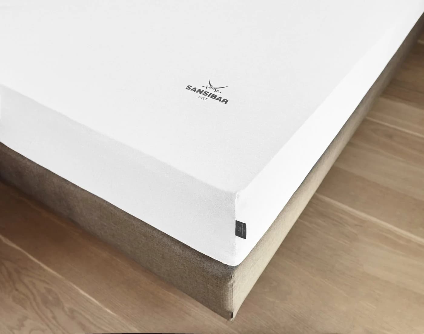 Sansibar Sylt Spannbettlaken Jersey Weiß 40 cm Steg Boxspring