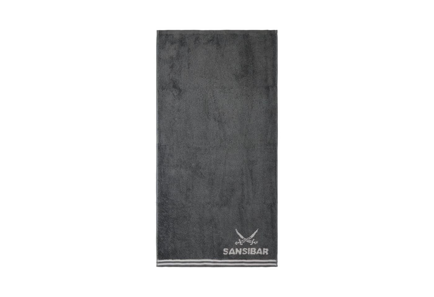 Sansibar Sylt Duschtuch Badetuch Frottier-Serie Doubleface Anthrazit/Silber