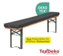 TexDeko Bankauflage XL Grau mit Reißverschluss und Polsterung Bild 1
