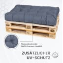 TexDeko Palettenkissen 2-teilig Grau wasserabweisend gesteppt Bild 3