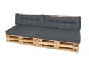 TexDeko Palettenkissen Set Comfort 2-tlg. Anthrazit wasserabweisend Bild 1