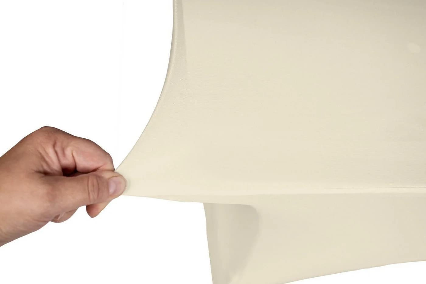 TexDeko Stretch-Biertischhusse Creme mit verstärkten Fußtaschen - Bild 3