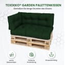 TexDeko Garden Palettenkissen-Set 7-tlg. Dunkelgrün wasserabweisend Bild 1