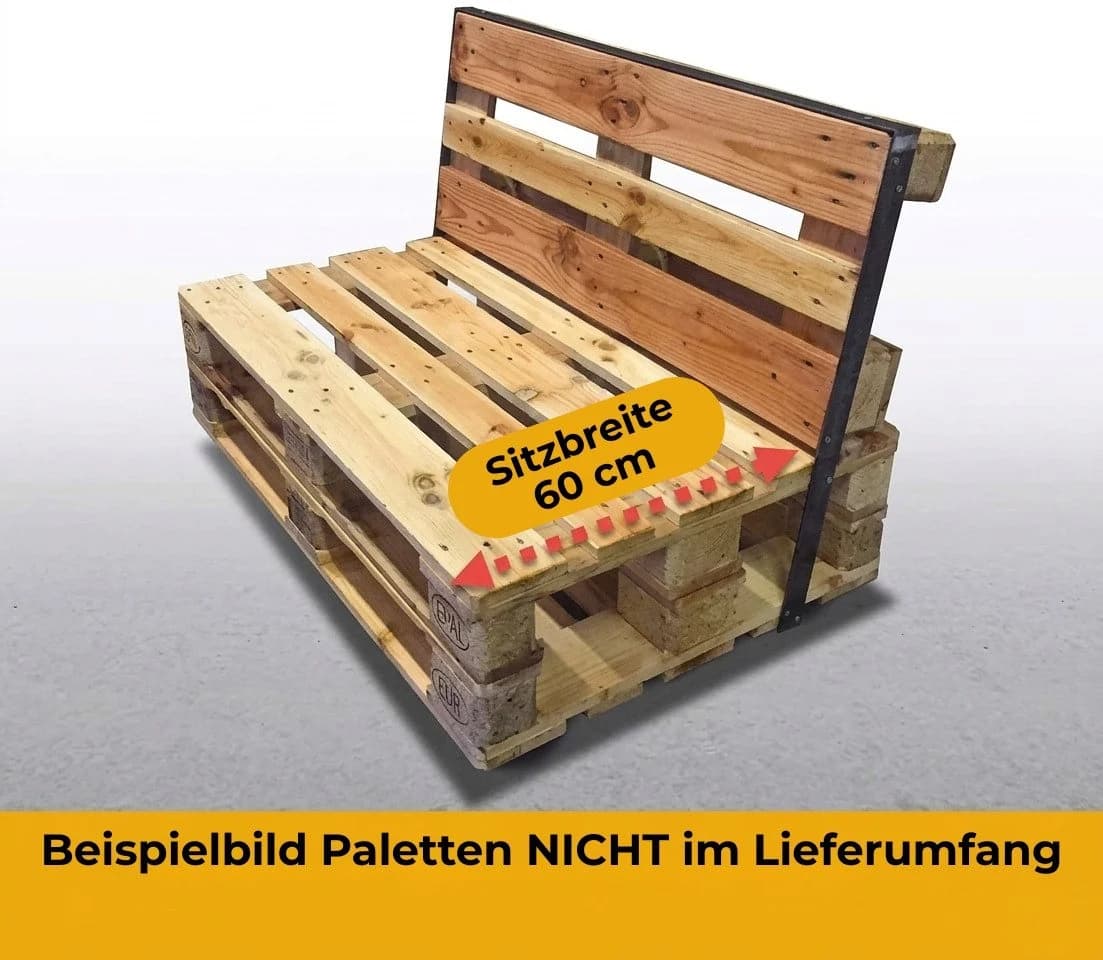 TexDeko Palettenkissen mit Rückenlehne Bordeaux - Bild 5