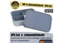 BEARFOOT Lunchbox Brotdose Kinder Edelstahl Blau mit Silikoneinsatz Bild 1