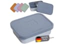 BEARFOOT Lunchbox Brotdose Kinder Edelstahl Blau mit Silikoneinsatz Bild 2
