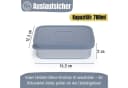 BEARFOOT Lunchbox Brotdose Kinder Edelstahl Blau mit Silikoneinsatz Bild 5