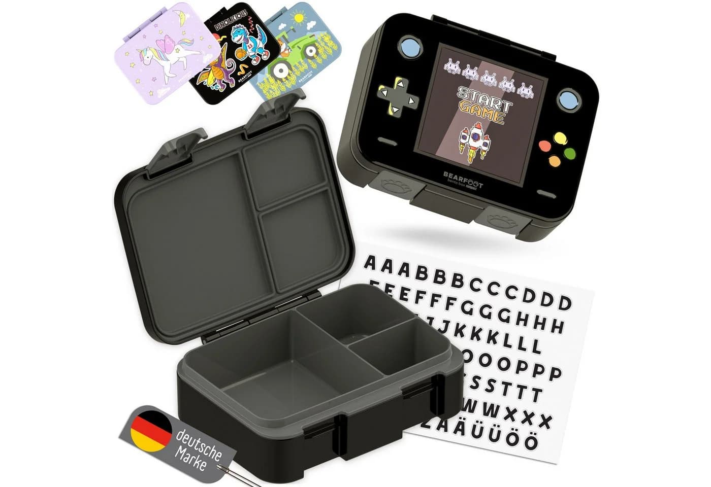 BEARFOOT Bento Box 1000ml Schwarz Auslaufsicher - Bild 2