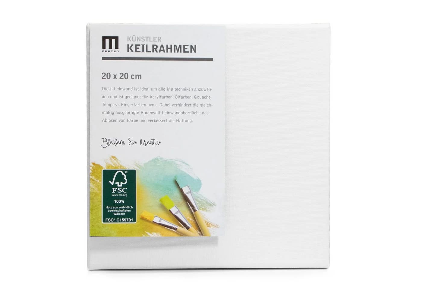 M MERCEO Leinwand-Set 10er Set 30x40cm + 20x20cm Baumwolle auf Keilrahmen - Bild 3